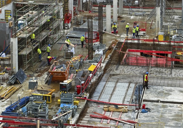 Large-scale construction site, replacement building for the NA complex, Ruhr-Universität Bochum, abbreviated RUB, Ruhr region, North Rhine-Westphalia, Germany