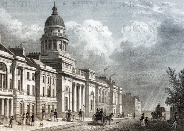 St George's Church, and West Side of Charlotte Square, Edinburgh, Scotland, 19th century, from Modern Athens by Th. H. Shepherd