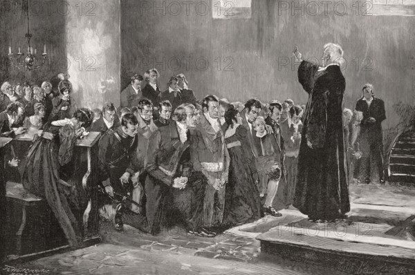 Consecration of Luetzow's volunteer corps in Rogau, 28. März 1813, Wars of Liberation