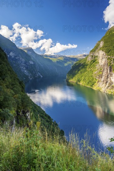 View of Geirangerfjord, near Geiranger, Møre og Romsdal, Norway