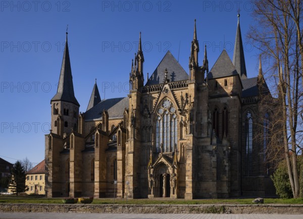 South Facade, Ritterstiftskirche, collegiate church St. Peter, Bad Wimpfen, Kraichgau, Baden-Württemberg, Germany