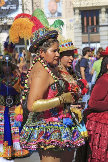 Political rally march on Columbus Day, Fiesta Nacional de España, October 12 2017, Madrid, Spain