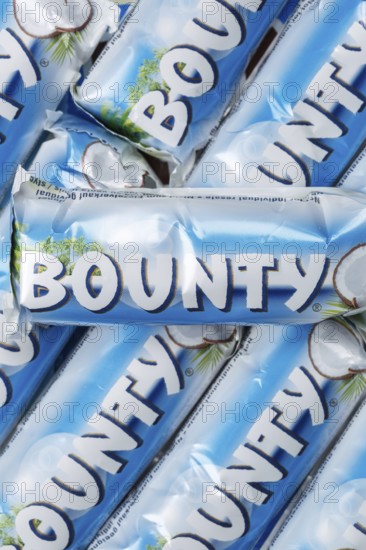 Bounty chocolate bar from Mars Inc. as background