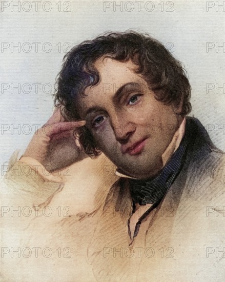 Washington Irving (born 3 April 1783 in New York, died 28 November 1859 in Sunnyside, Tarrytown) was an American writer, Historical, digitally restored reproduction from a 19th century original, Record date not stated
