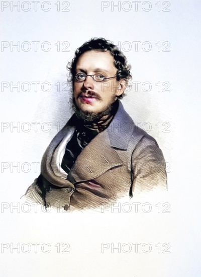 Gustav Vogel von Friesenhof (1807-1889), Historical, digitally restored reproduction from a 19th century original, Record date not stated