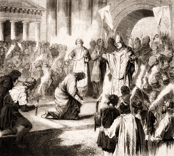Pope John I, 470 – 526, Pope from 523 to his death in 526, visiting Constantinople