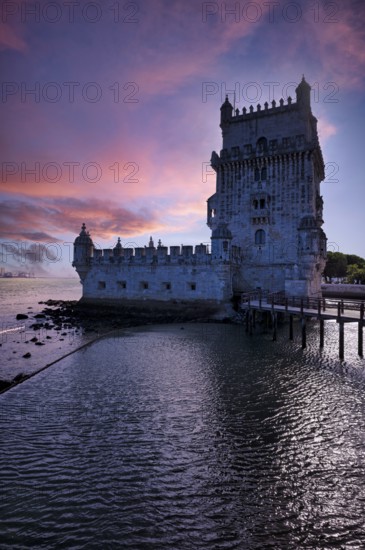 Torre de Belém, Lisbon, evening mood, twilight, Portugal