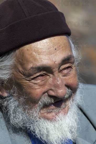 Portrait of elderly Inuit man from Uummannaq, North-Greenland, Greenland