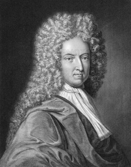 Daniel Defoe, 1661 - 1731, an English dealer, writer and journalist, author of Robinson Crusoe