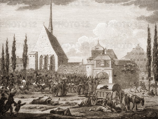 The coalition armies entering Leipzig, 1813, Battle of the Nations, German Wars of Liberation