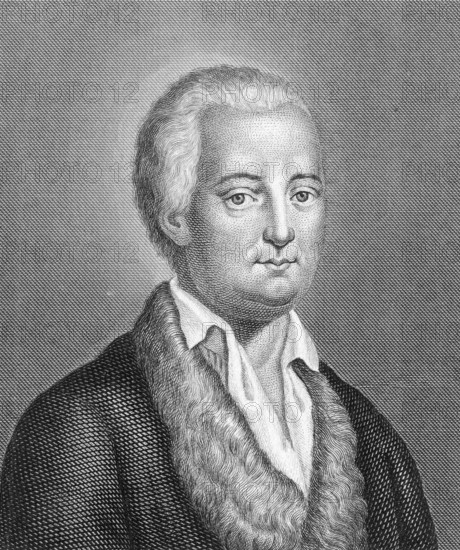 Friedrich von Hagedorn, 1708-1754, a German poet of the Rococo, Friedrich von Hagedorn, 1708 - 1754, ein deutscher Dichter des Rokoko