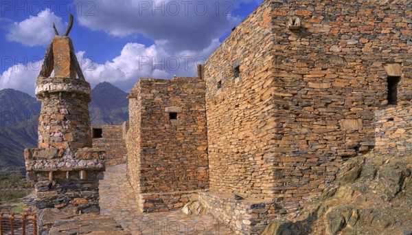 Middle East, Saudi Arabia, Thai Ain Mountain Village, Thee-Ain, Dhi Ayn, Zee Ain Village, Al-Baha Region, Thee Ain