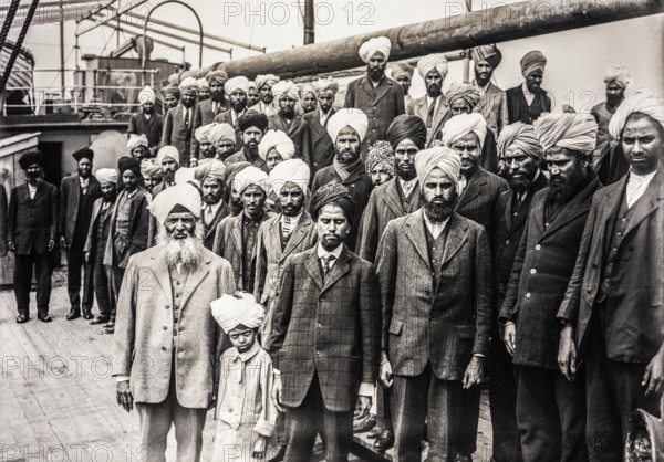Gurdit Singh chartered a ship with 376 Indians to Canada. There, the government refused to plant, 1914, FENIX, museum on the theme of migration, in a historic warehouse in Katendrecht, hub for emigrants overseas, Rotterdam, the Netherlands