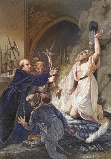 Martyrdom of Archbishop Thomas Cranmer, 21 March 1556, from The National and Domestic History of England by William Aubrey, published in London around 1890, Historical, digitally restored reproduction from a 19th century original, Record date not stated