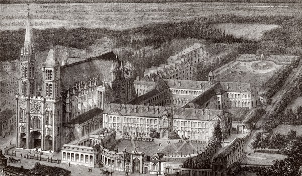 Maison d'éducation, Nebengebäude von Saint-Denis, Wald von Saint-Germain-en-Laye, Camp des Loges, Frankreich, 19.