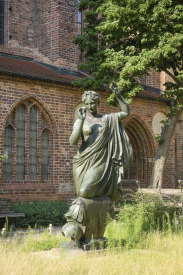 Klio - the muse of historiography, Nikolaiviertel, Probststraße, Nikolaikirchplatz, Mitte, Berlin, Germany