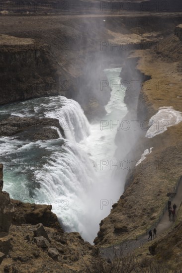 Gullfoss (Golden Falls is a waterfall located in the canyon of the Hvítá river in southwest Iceland