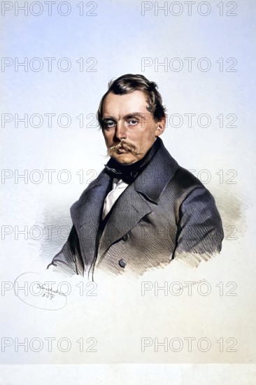 Ludwig III of Hesse and by Rhine (born 9 June 1806 in Darmstadt: died 13 June 1877 in Seeheim) was Grand Duke of Hesse from 1848 to 1877, Historical, digitally restored reproduction from a 19th century original, Record date not stated