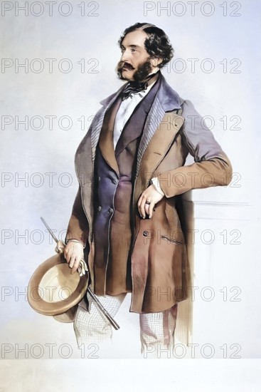 Karl Akiba Löwenstein (1816-1854), man of Amalie Todesco, Historical, digitally restored reproduction from a 19th century original, Record date not stated