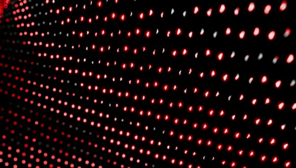 A captivating 3D render featuring abstract waves in a dark theme, inspired by Ethereum Red dots create a dynamic and futuristic digital pattern, ideal for tech-focused projects