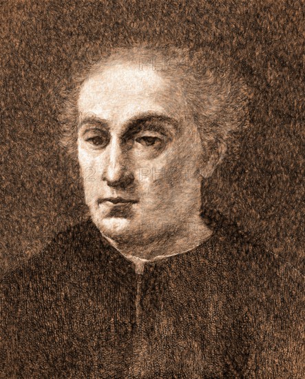 Christopher Columbus, 1451, 1506, Italian navigator, digitally edited