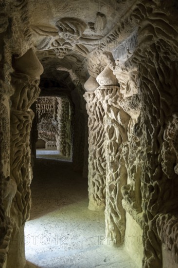 Hauterives. Postman Ferdinad Cheval's Ideal Palace, naive art, Drôme, Auvergne-Rhone-Alpes, France