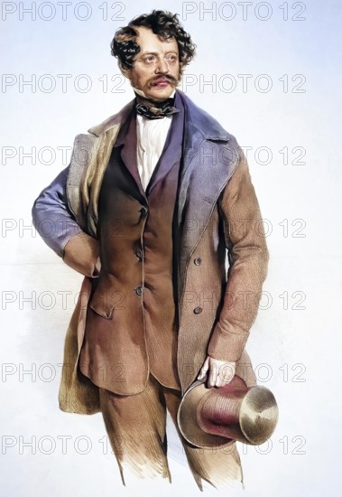 Friedrich Moritz Burger (born 4 July 1804 in Wolfsberg, died 2 October 1873 in Vienna), from 1853 ennobled as Friedrich Moritz Freiherr von Burger, was an Austrian lawyer and politician, Historical, digitally restored reproduction from a 19th century original, Record date not stated