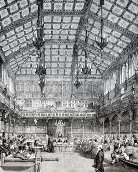Das Unterhaus, London, England, 19. Jahrhundert