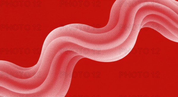 A textured gradient background showcases soft, flowing waves in shades of pink against a vibrant red backdrop. The interplay of colors creates depth and visual interest, enhancing the overall design