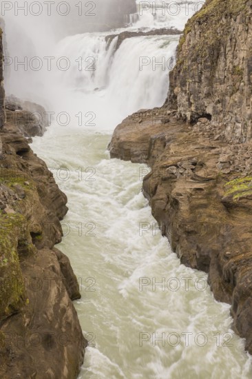 Gullfoss waterfall. A waterfall located in the canyon of the Hvítá river in southwest Iceland