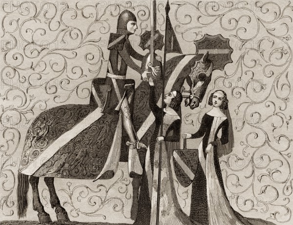 Bewaffneter Krieger, England, 13. Jahrhundert