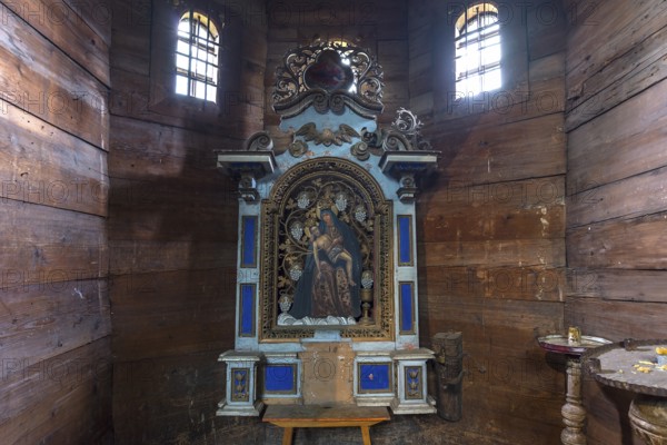 Side altar in the St. George Orthodox Church, around 1500, wooden church, Drochobych, Ukraine