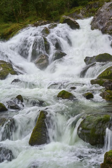 Waterfall in Geiranger, Geiranger Fjord, Geiranger, Stranda, Romsdal, Norway