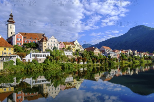 Frohnleiten an der Mur, city view, Murtal, Styria, Austria