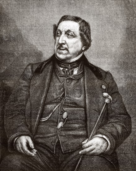 Gioachino Antonio Rossini, 1792-1868, italienischer Komponist, Opernkomponist des Bel-Canto