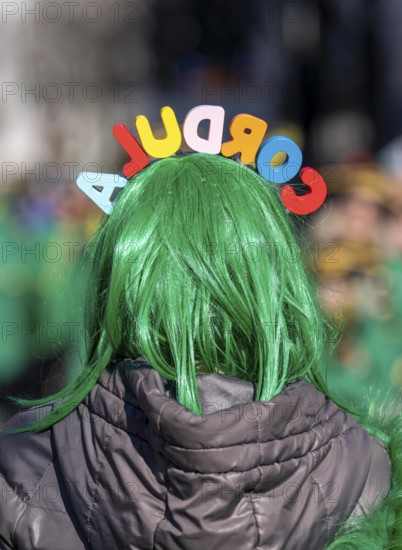 Rose Monday parade in Düsseldorf, dressed up fools at the street carnival, Cordula Grün, North Rhine-Westphalia, Germany