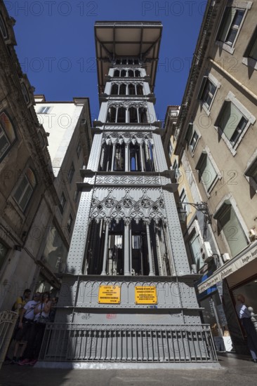 Lift, Passenger lift, Elevador de Santa Justa, Lisbon, Portugal