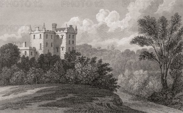 Huntly Castle, Huntly in Aberdeenshire, 19th century, from Modern Athens by Th. H. Shepherd