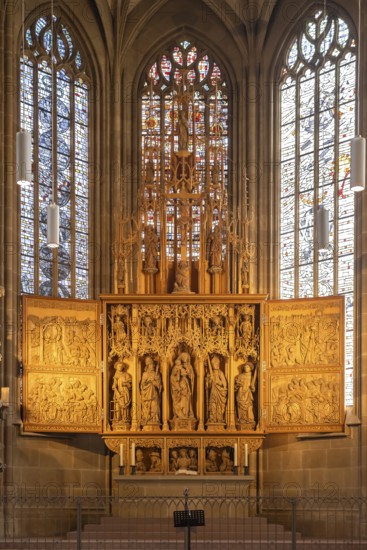 Marian altar by Hans Seyfer in the Kilianskirche in Heilbronn, Baden-Württemberg, Germany