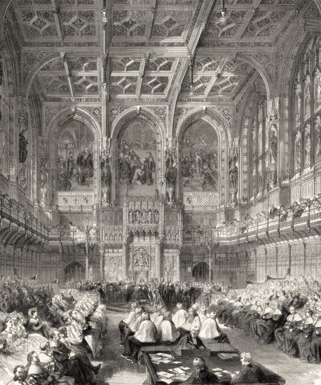 Queen Victoria opening the parliament, 1866
