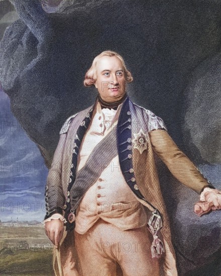 Charles Cornwallis, 1738, 1805, 1st Marquess and 2nd Earl Cornwallis British general and statesman, Illustration from Gallery of Historical Portraits, published around 1880, Historical, digitally restored reproduction from a 19th century original, Record date not stated