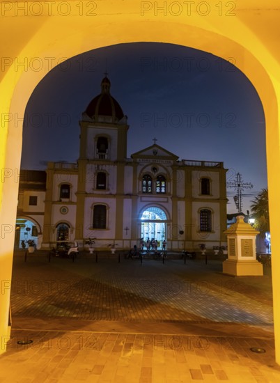 Nightshot of the Historical center of the Unesco world heritage site, Mompox, Colombia