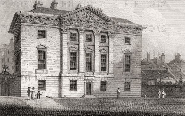 Excise Office, Drummond Place, Edinburgh, Scotland, Views in Edinburgh by J. & H. S. Storer