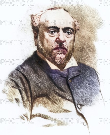 (Alexis) Emmanuel Chabrier (1841-1894) . French composer, Historic, digitally restored reproduction from a 19th century original, Record date not stated