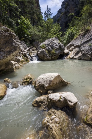 River L Estoublaisse, Trevans Gorge, Gorges de Trévans, near Estoublon, Alpes-de-Haute-Provence, Provence, France