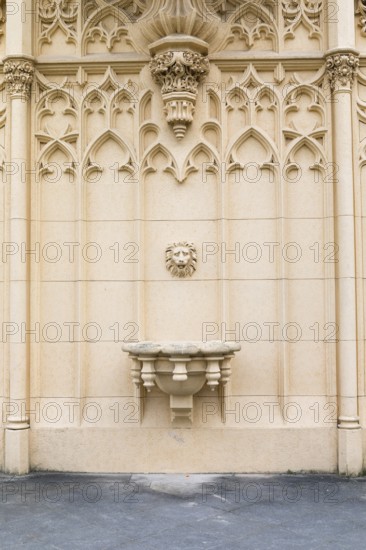Ornamented wall. Led nice castle (lednice zamek) is built in the 13th century and is today one of the most visited tourist attractions in the czech republic. It is part of the Lednice-Valtice Area as registered in the list of monuments protected as World Heritage Sites (WHS) by UNESCO