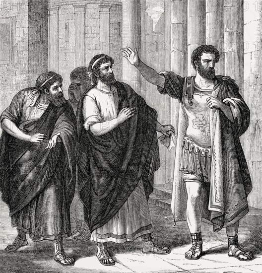 Banishment of Marcus Furius Camillus, c. 446 – 365 BC, a Roman soldier and statesman