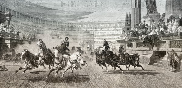 Chariot racer at the Circus Maximus in ancient Rome