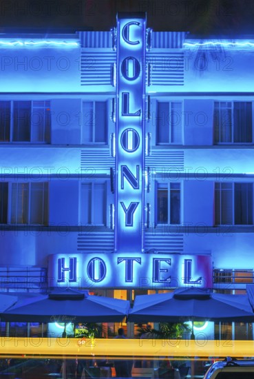 The Colony Hote on Ocean Drive, South Beach, Miami, Florida, USA