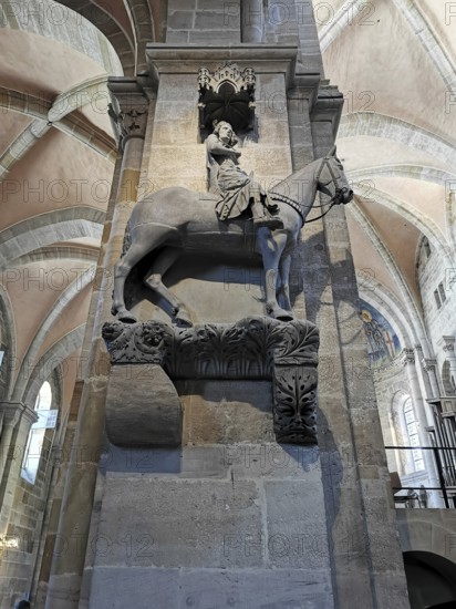 Bamberg Rider, Cathedral of St. Peter and St. George, Bamberg Cathedral, Bamberg, Upper Franconia, Bavaria, Germany